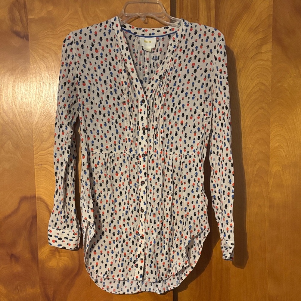 Maeve Anthropologie Multicolor Blouse 4 EUC
